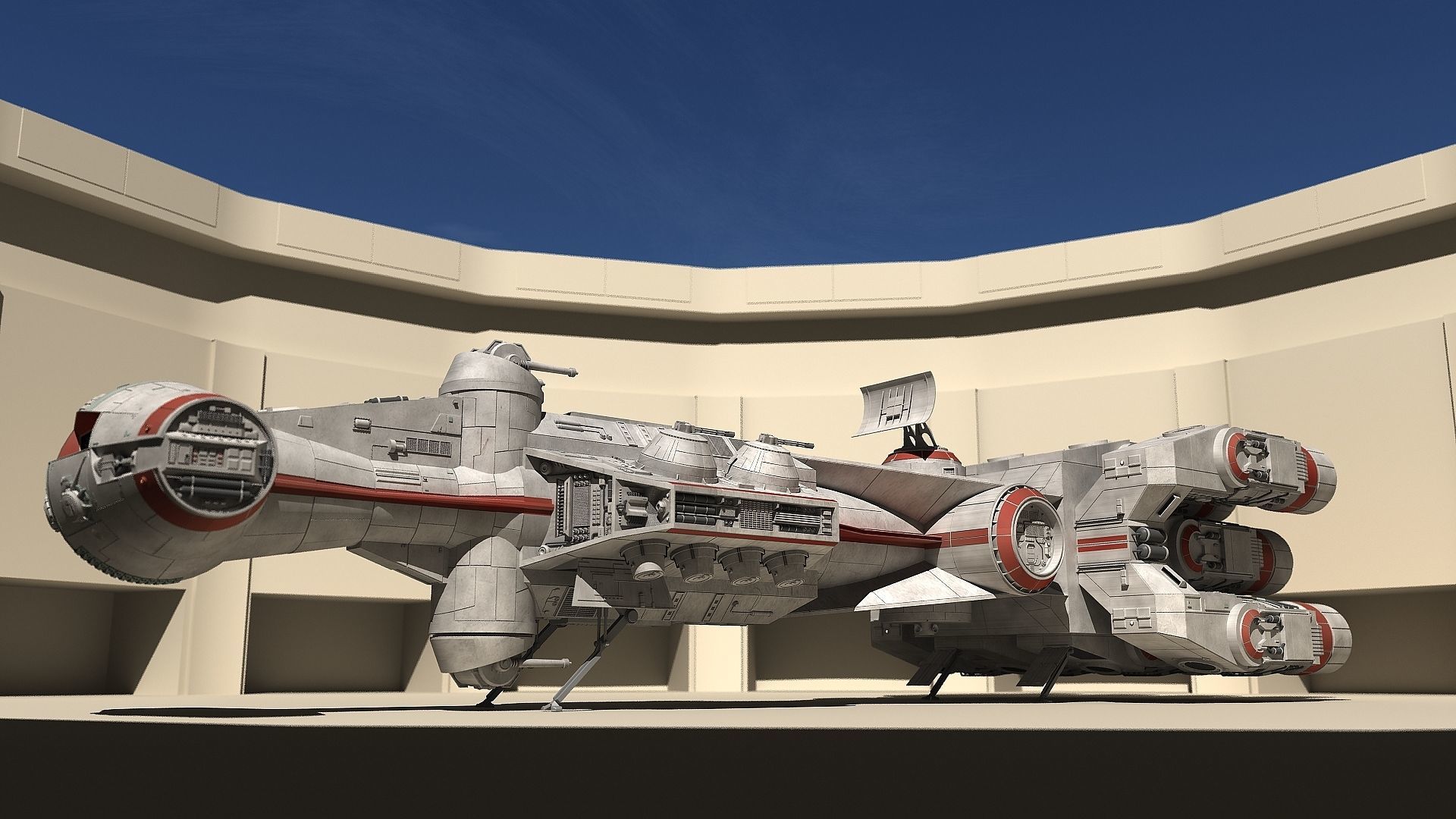 Corellian Corvette CR90 Free 3D model_4