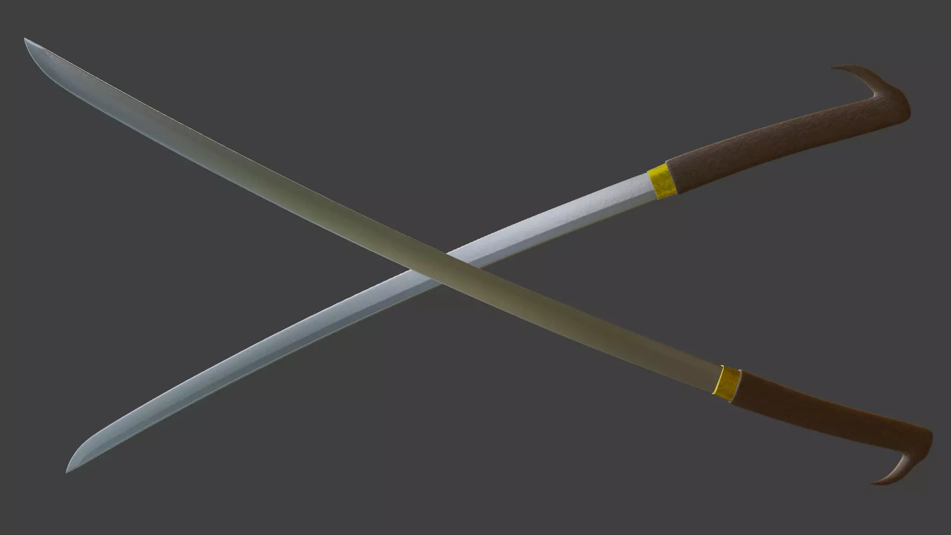 Sword - Katana Low-poly 3D model_0