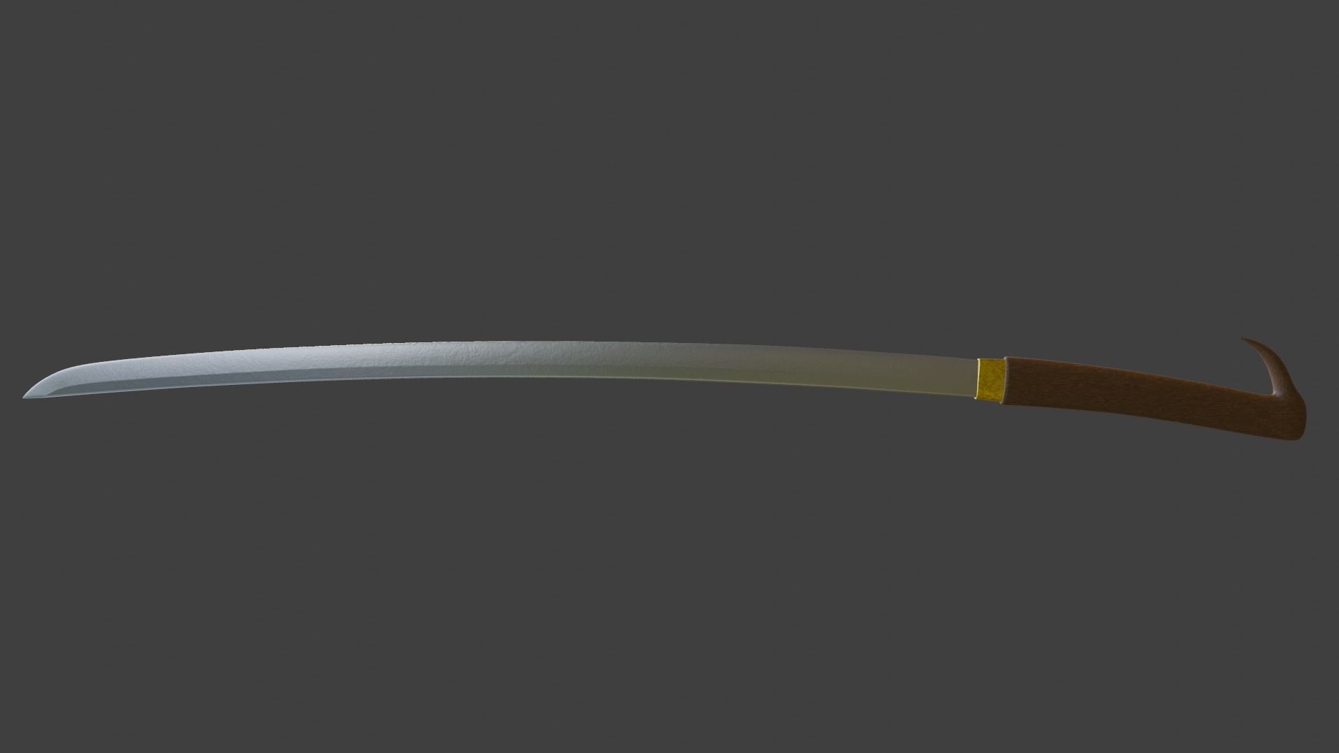 Sword - Katana Low-poly 3D model_1