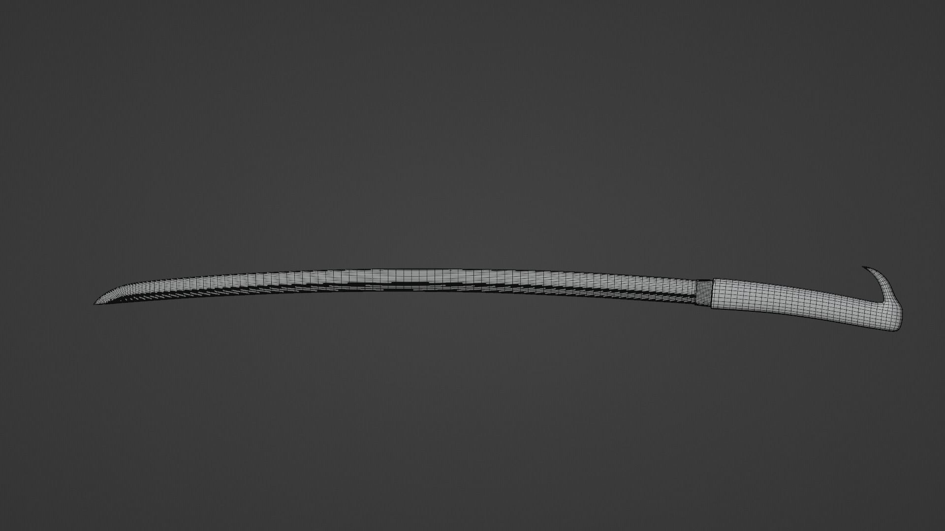 Sword - Katana Low-poly 3D model_5