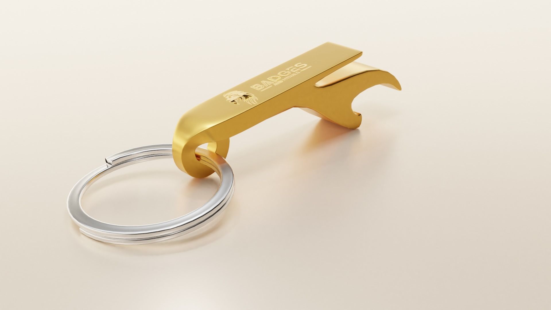 GOLDEN BOTTLE OPENNER AND KEY HOLDER FOR CHAMPAIGN AND SODA 3D print model_1