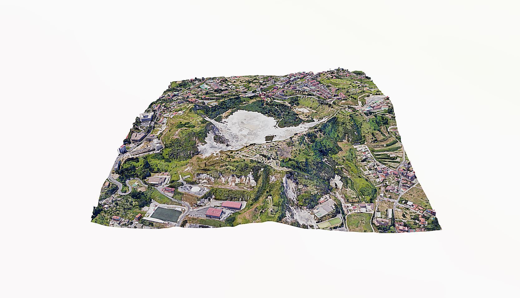 Phlegraean Fields Low-poly 3D model_6