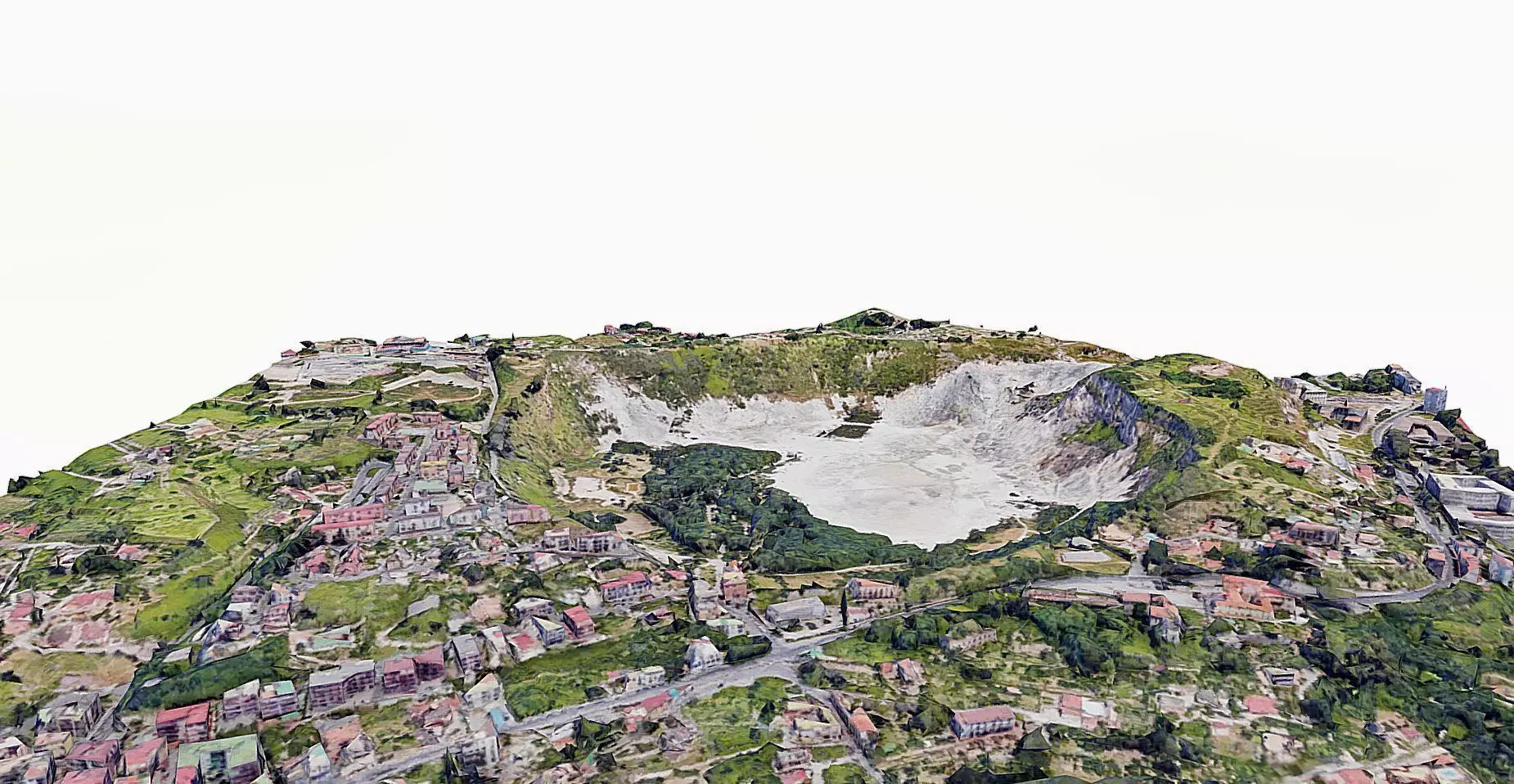 Phlegraean Fields Low-poly 3D model_0