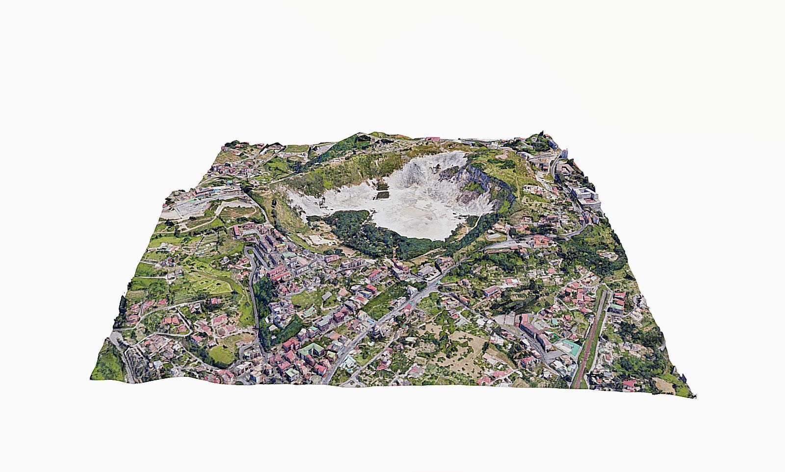 Phlegraean Fields Low-poly 3D model_4