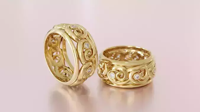 GOLD FLORAL DESIGN RING