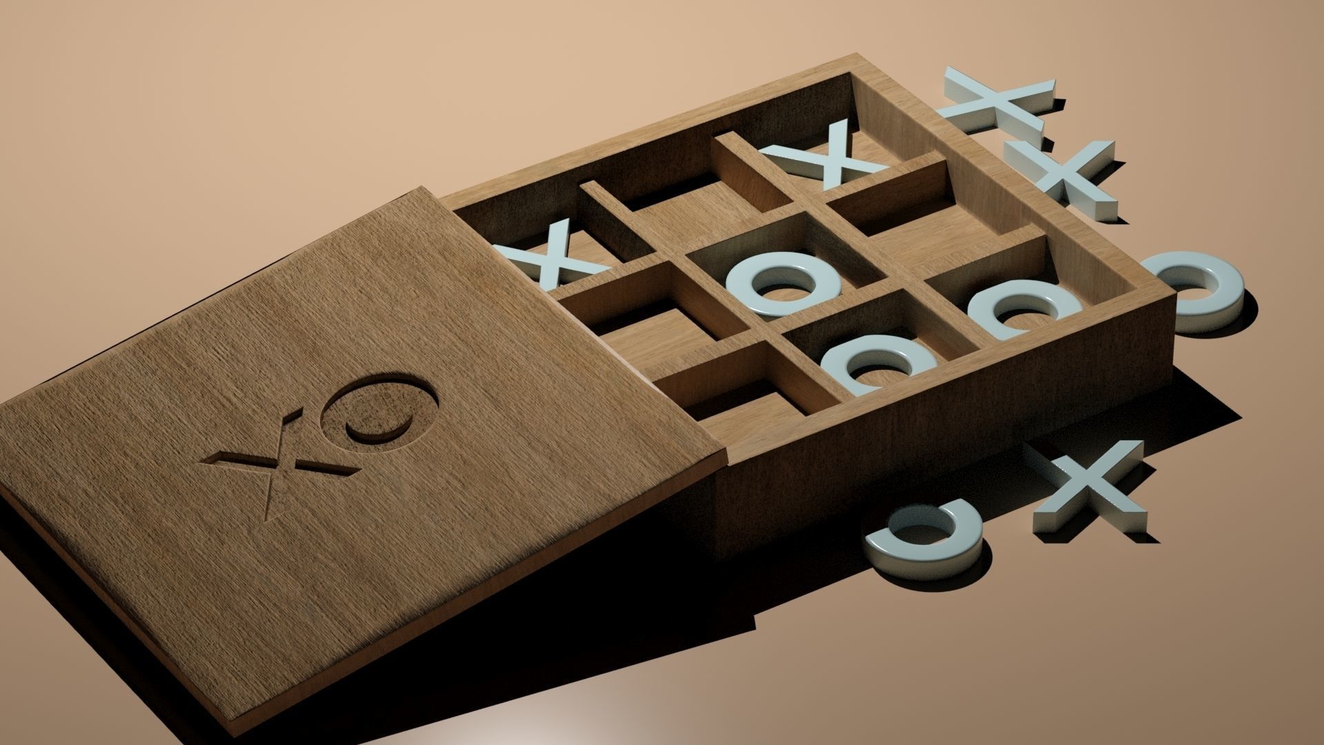 Tic-Tac-Toe 3D Printable Set 3D print model_2