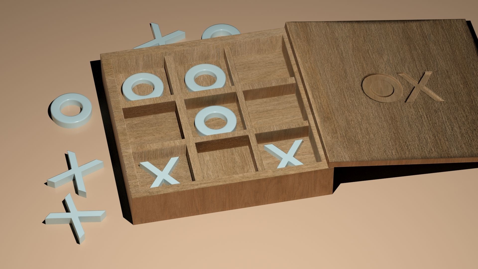 Tic-Tac-Toe 3D Printable Set 3D print model_4