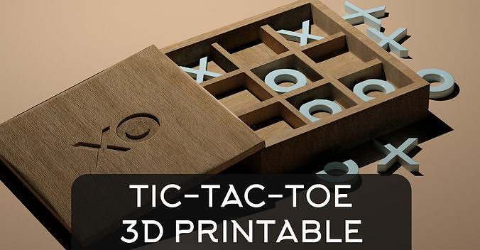 Tic-Tac-Toe 3D Printable Set 3D print model