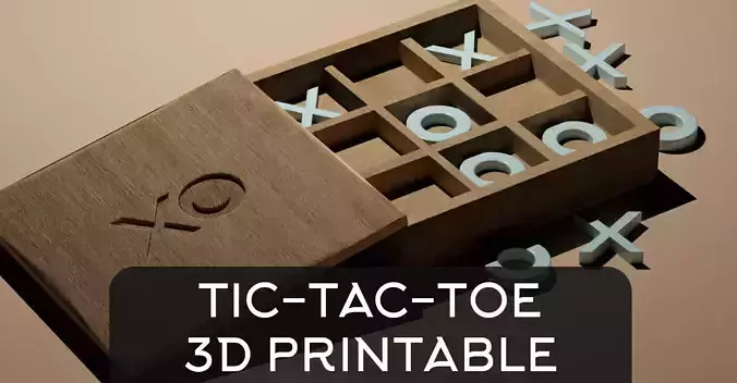 Tic-Tac-Toe 3D Printable Set 3D print model