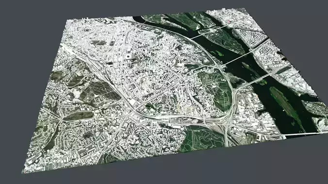 Cityscape Kyiv Ukraine 3D model