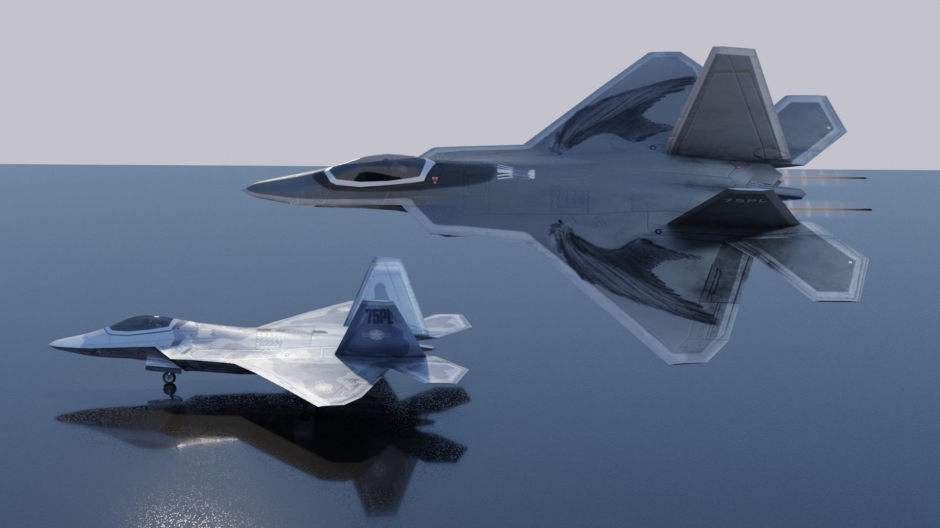 Lockheed Martin F-22 Raptor Low-poly 3D model_16