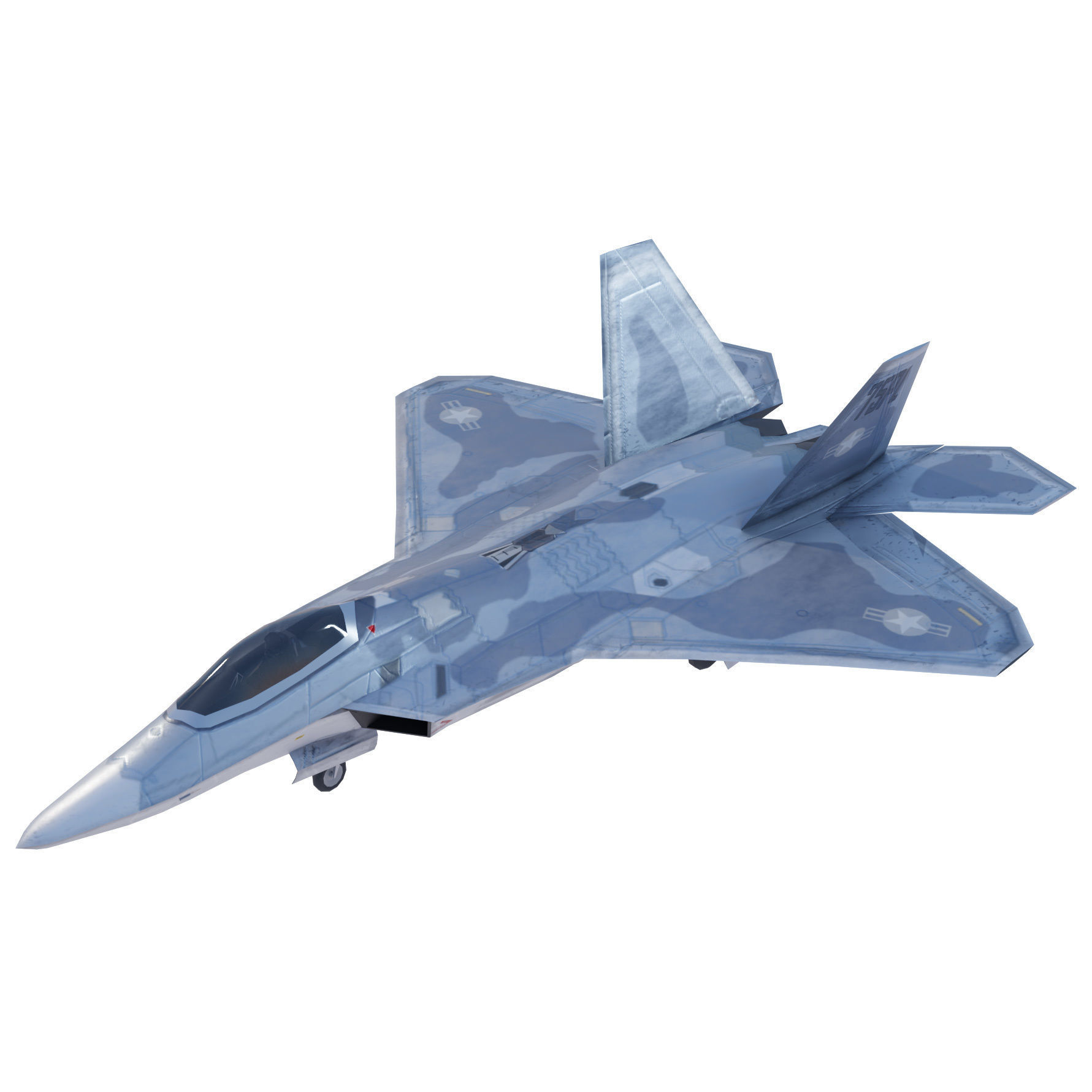 Lockheed Martin F-22 Raptor Low-poly 3D model_1
