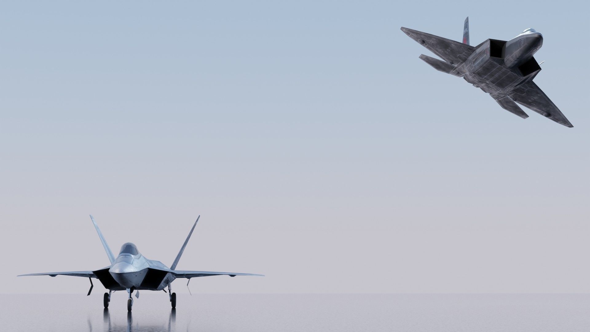Lockheed Martin F-22 Raptor Low-poly 3D model_18