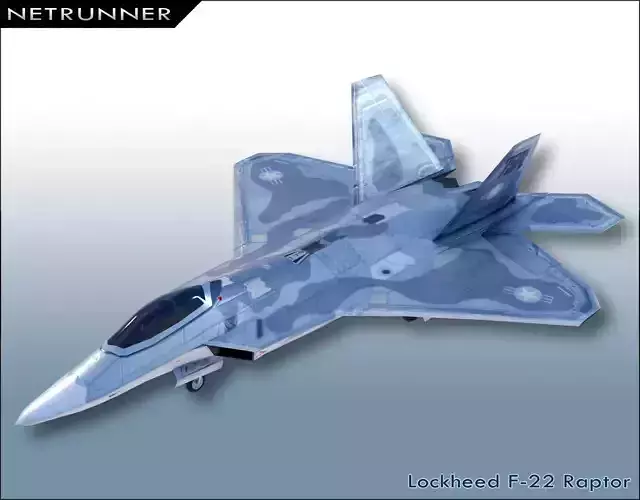 Lockheed Martin F-22 Raptor Low-poly 3D model