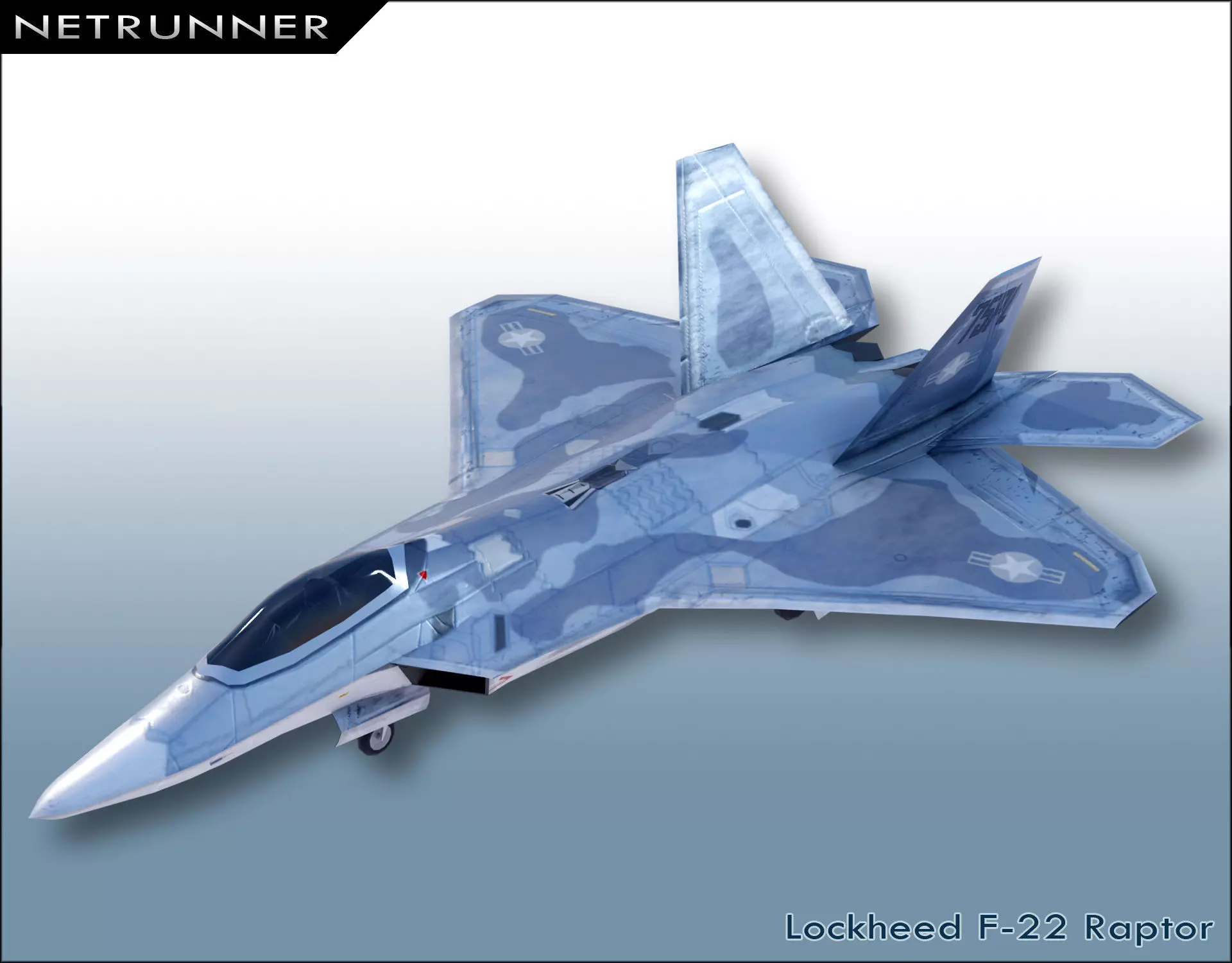 Lockheed Martin F-22 Raptor Low-poly 3D model_0