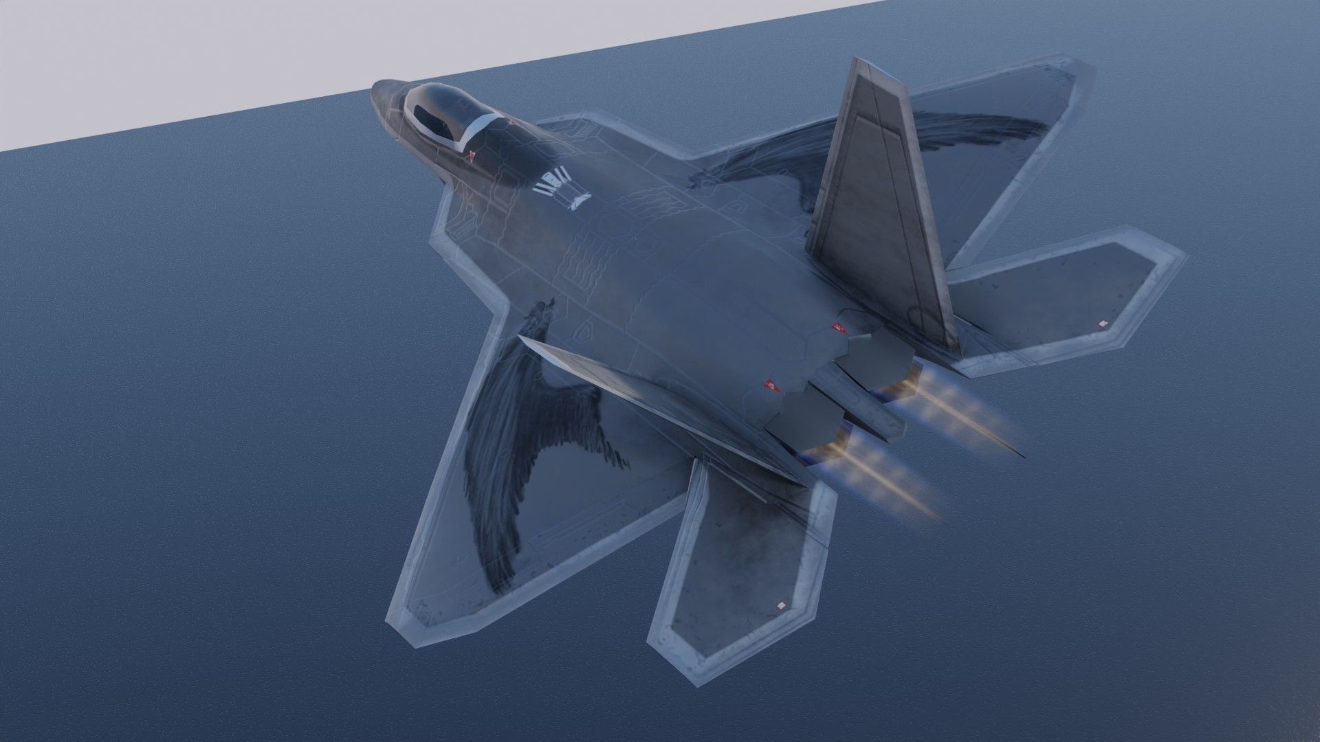 Lockheed Martin F-22 Raptor Low-poly 3D model_15