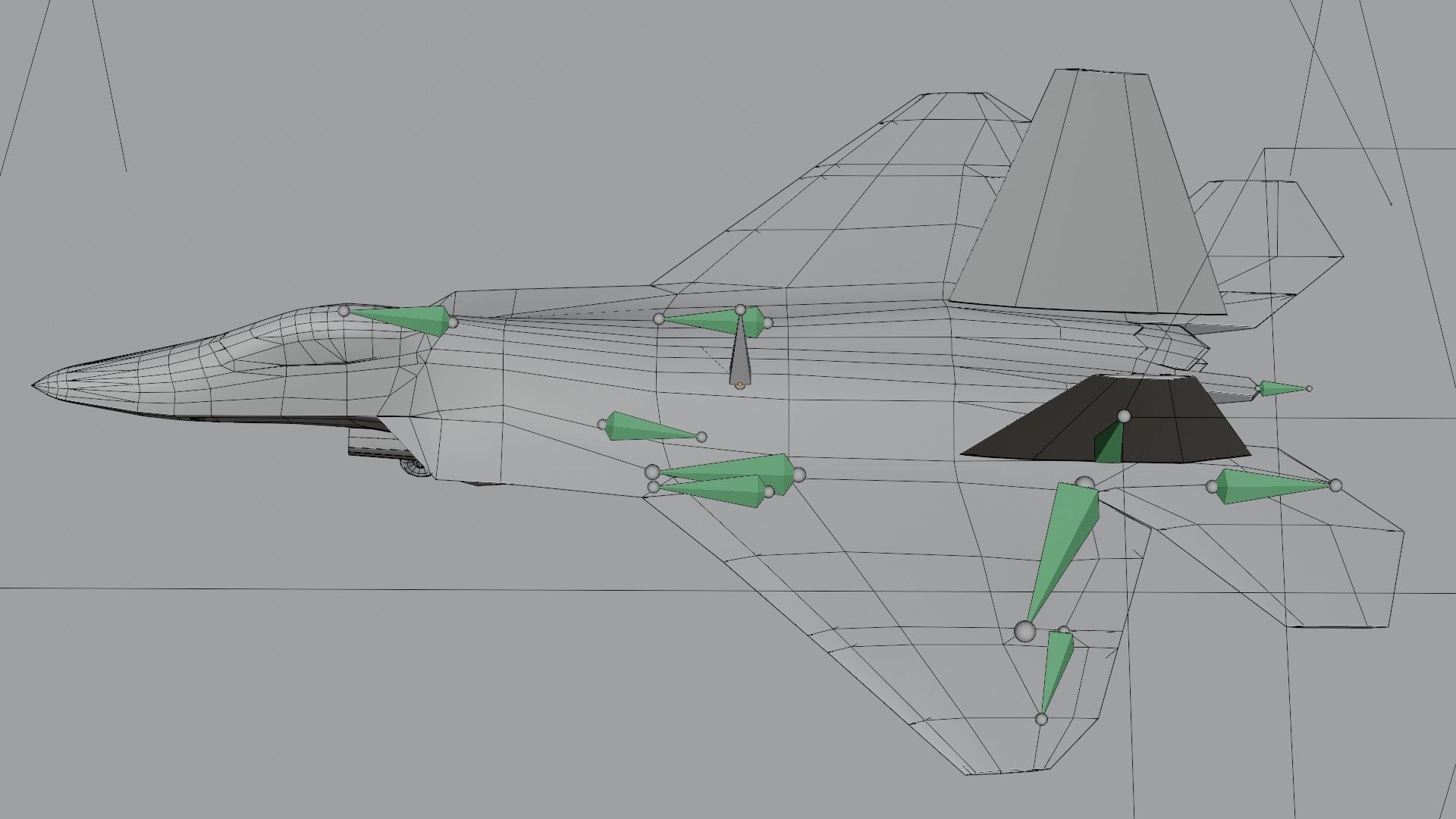 Lockheed Martin F-22 Raptor Low-poly 3D model_21