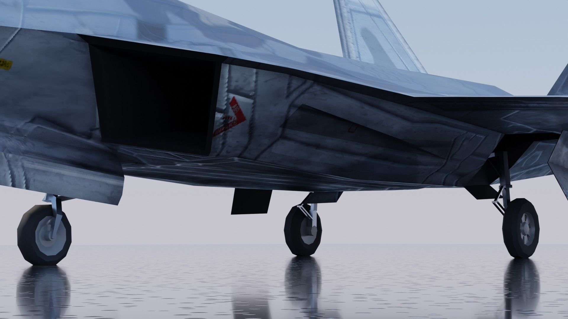 Lockheed Martin F-22 Raptor Low-poly 3D model_11