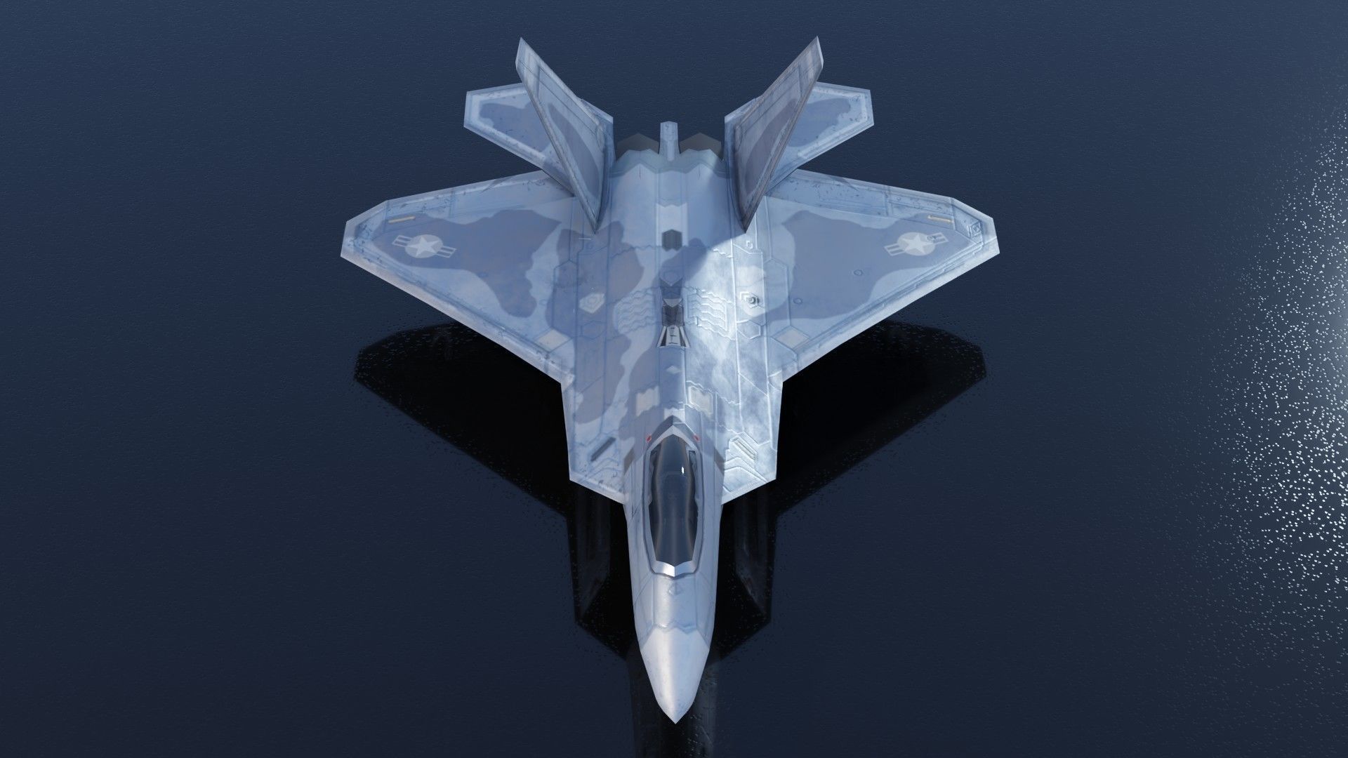 Lockheed Martin F-22 Raptor Low-poly 3D model_5