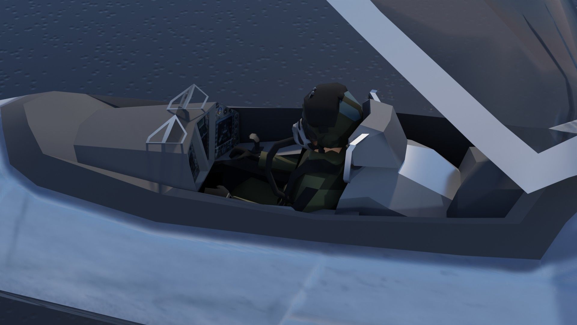 Lockheed Martin F-22 Raptor Low-poly 3D model_24