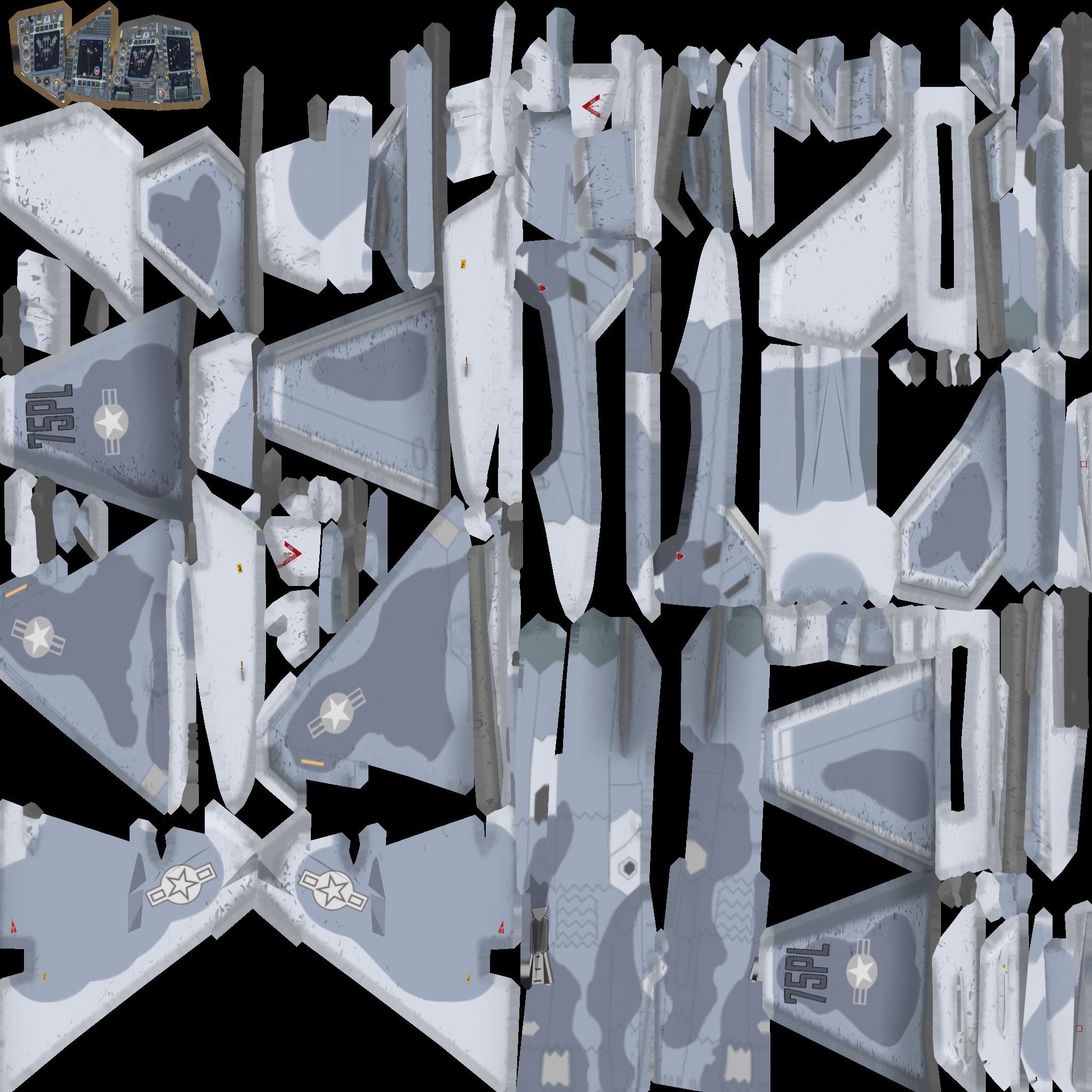 Lockheed Martin F-22 Raptor Low-poly 3D model_26