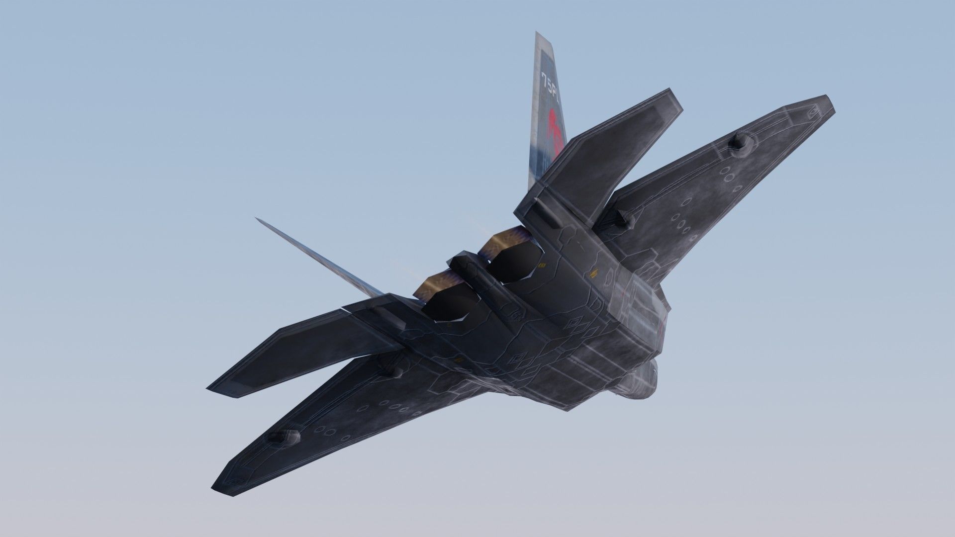 Lockheed Martin F-22 Raptor Low-poly 3D model_13