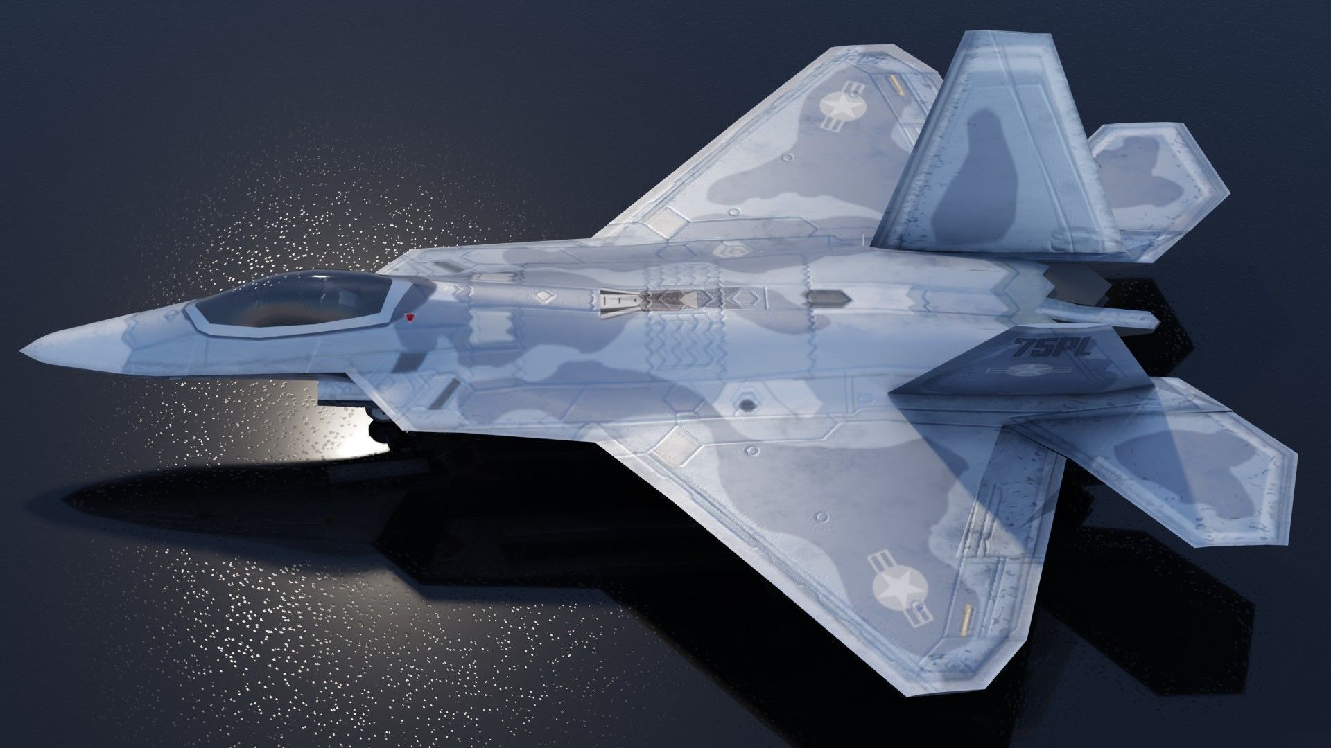 Lockheed Martin F-22 Raptor Low-poly 3D model_2