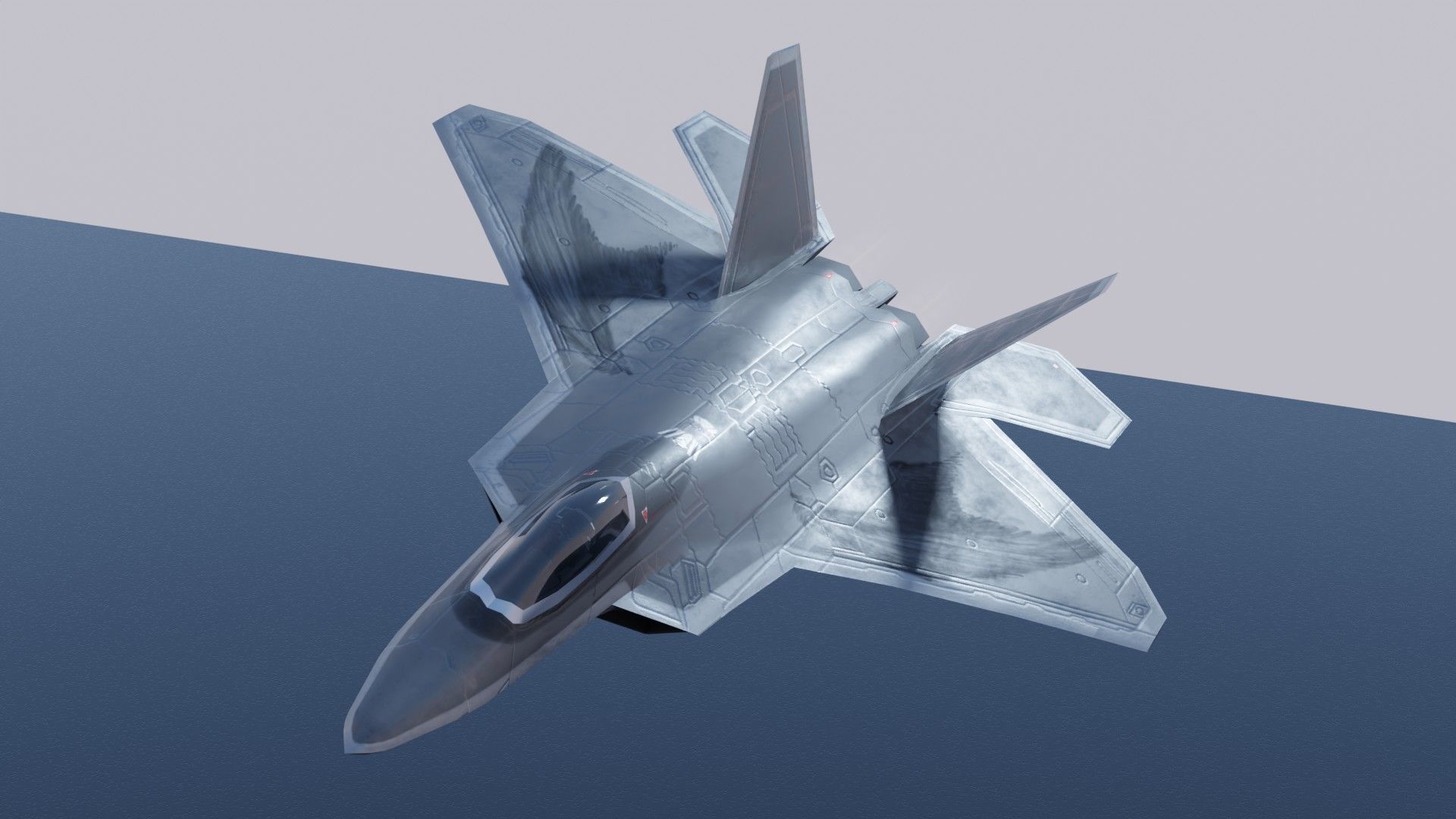 Lockheed Martin F-22 Raptor Low-poly 3D model_14