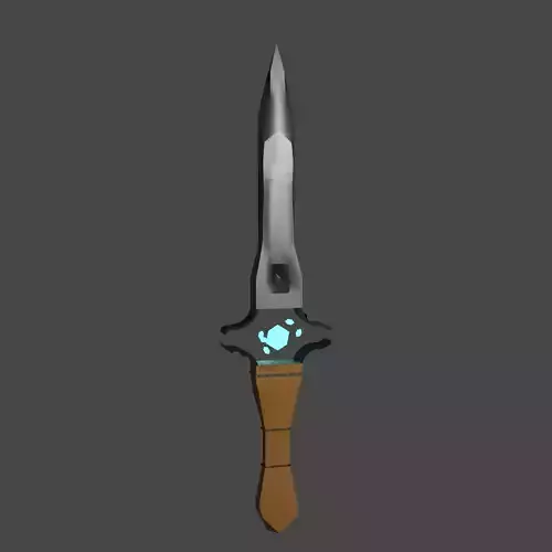 Sword with crystals Weapon PBR low-poly game ready