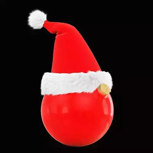 Christmas toy in a Santa Claus hat