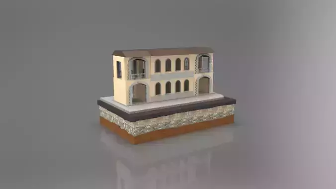 Old Istanbul City Building 005 3D model