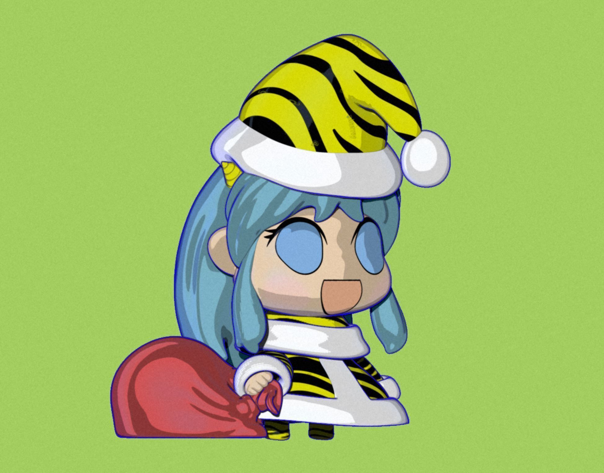 Lamu Urusei Yatsura Christmas Edition 3D print model_2