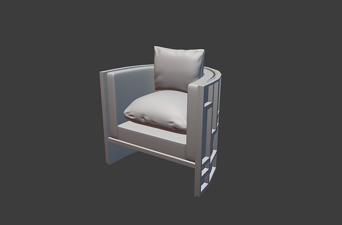 Rustic Barrel Lodge Chair Free 3D model