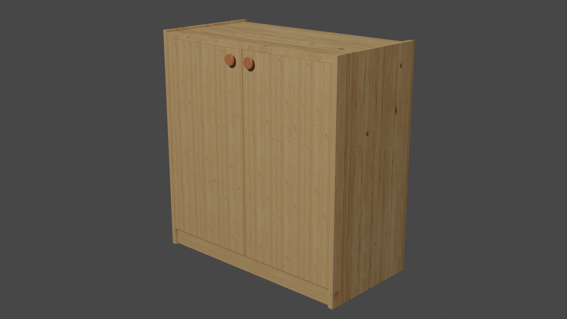 Clothing cabinet with double doors 3D model_1