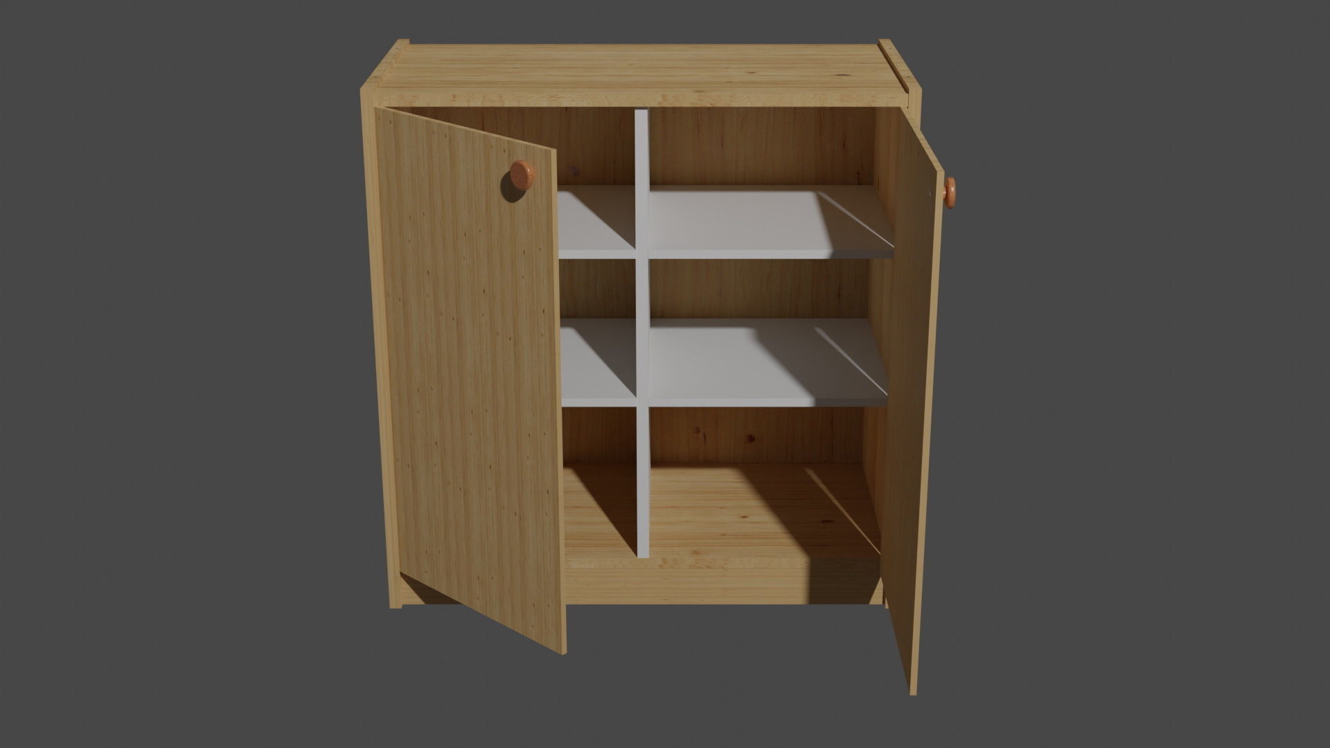 Clothing cabinet with double doors 3D model_2