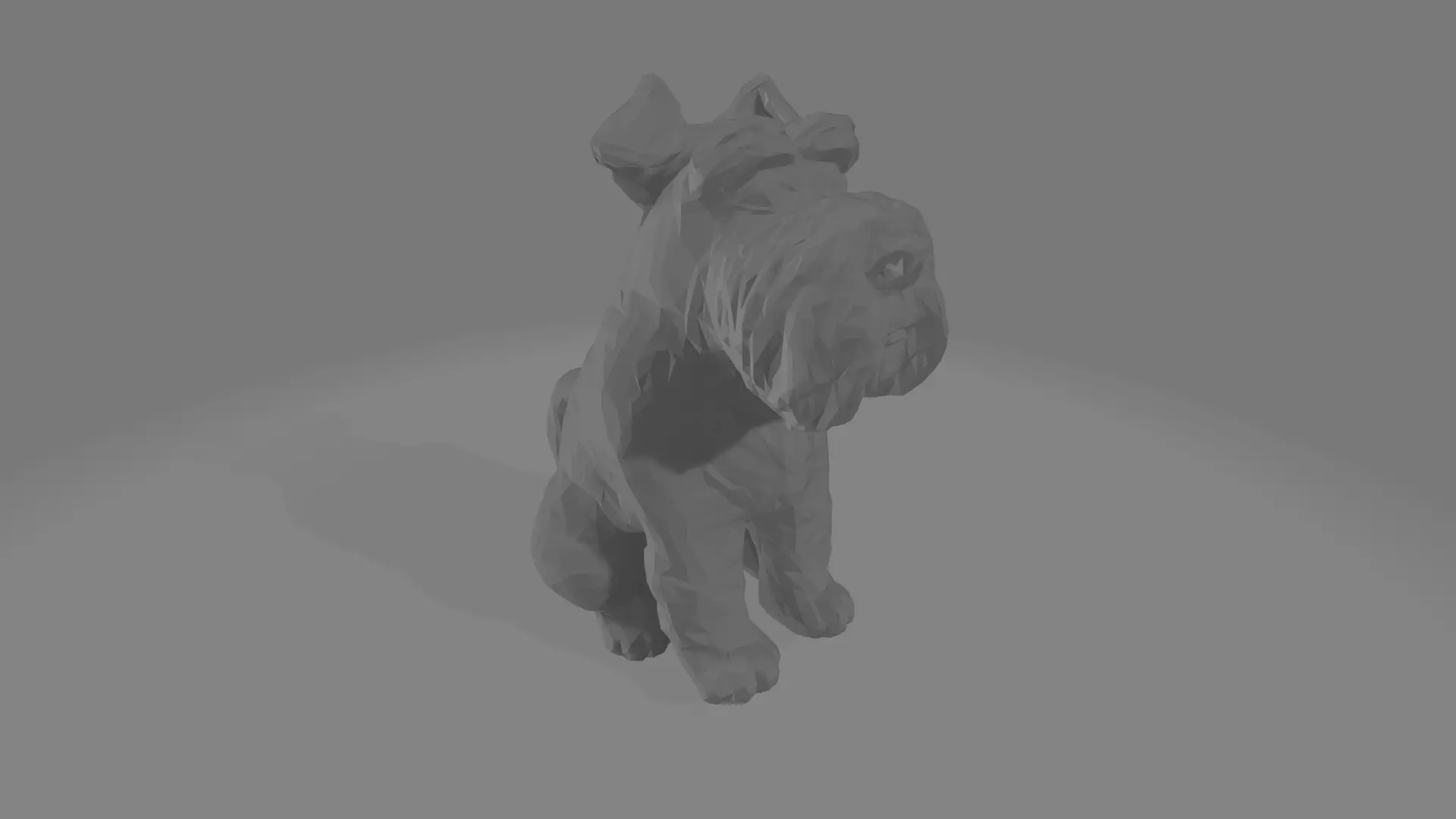 Schnauzer Dog - Low Poly 3D print model_0