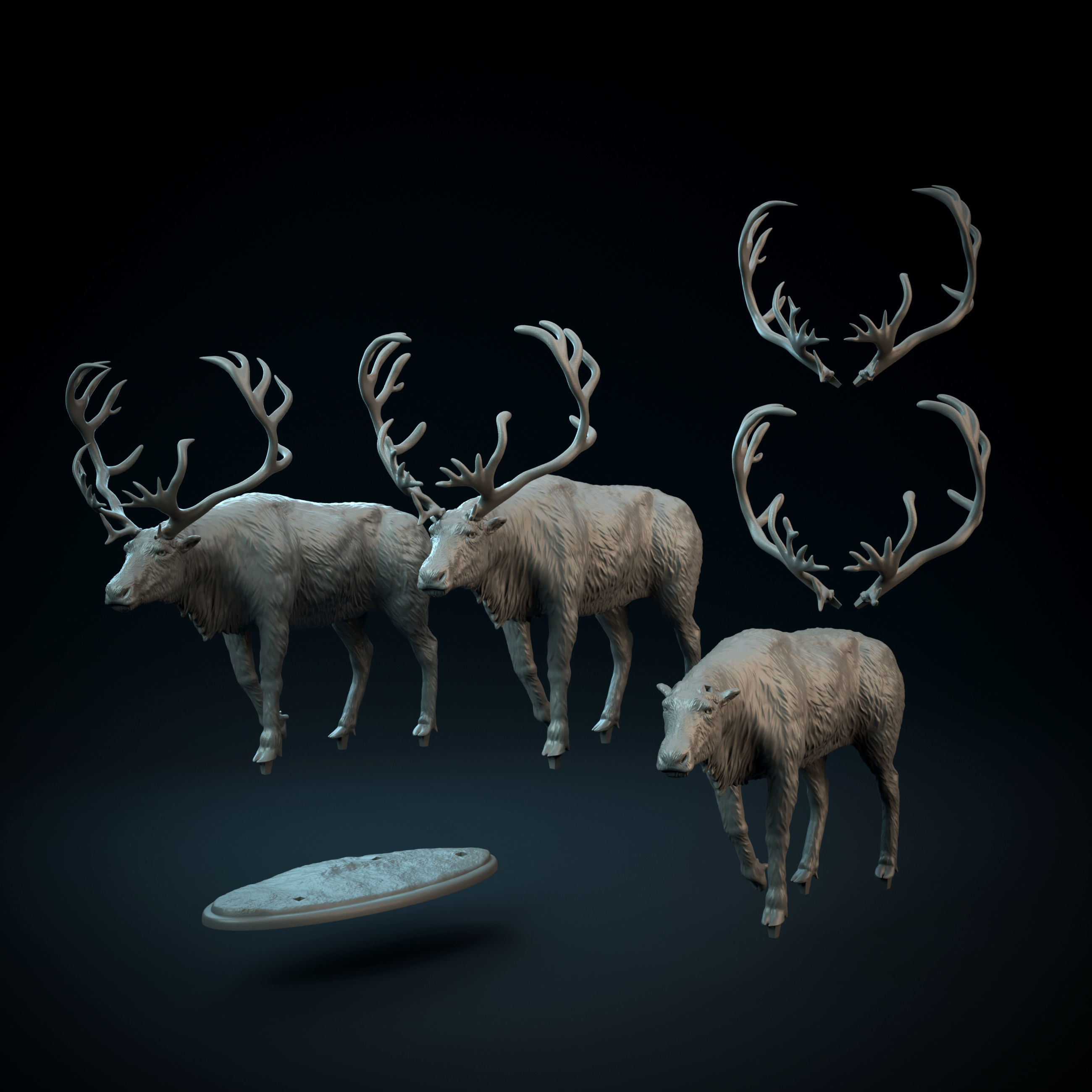 Reindeer intended for 3D printing 3D print model_14