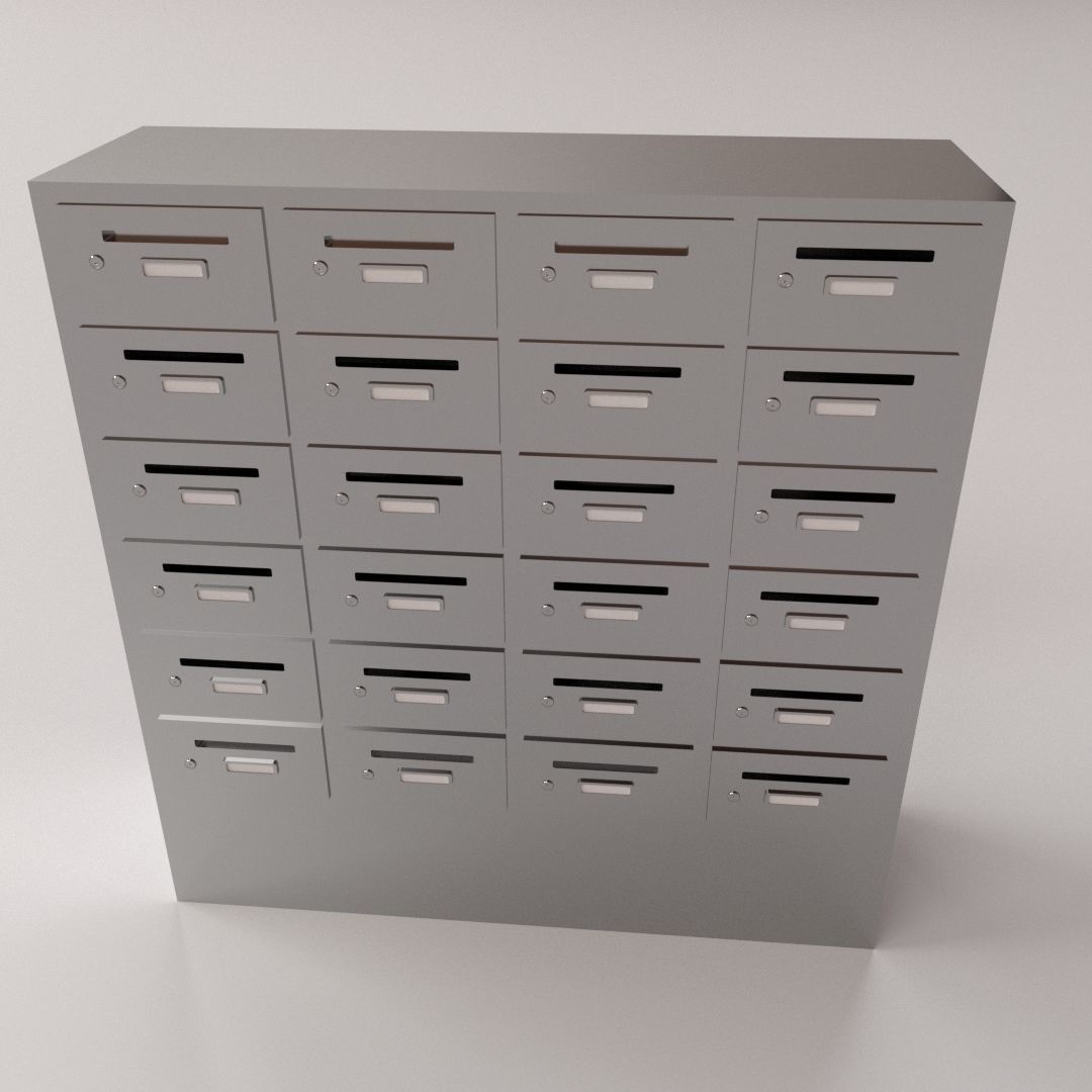 Apartment Mailbox 3D model_2