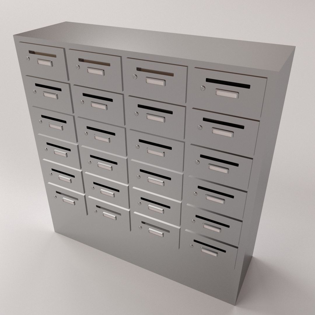 Apartment Mailbox 3D model_1