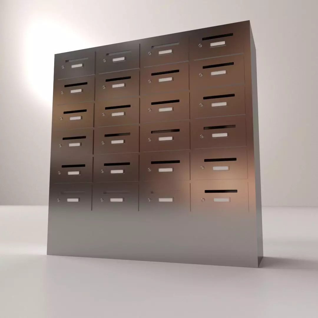 Apartment Mailbox 3D model_0