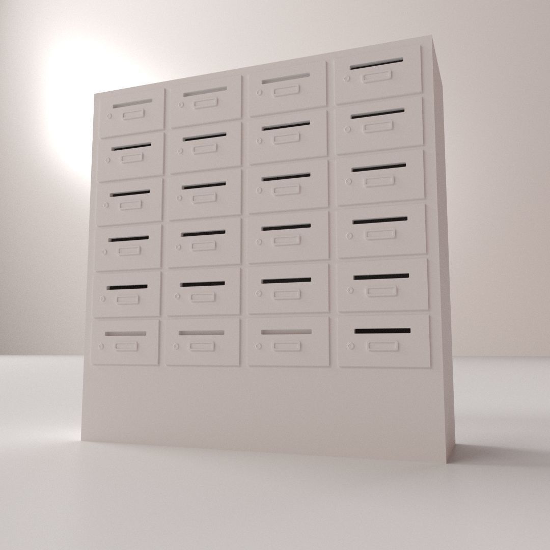 Apartment Mailbox 3D model_3