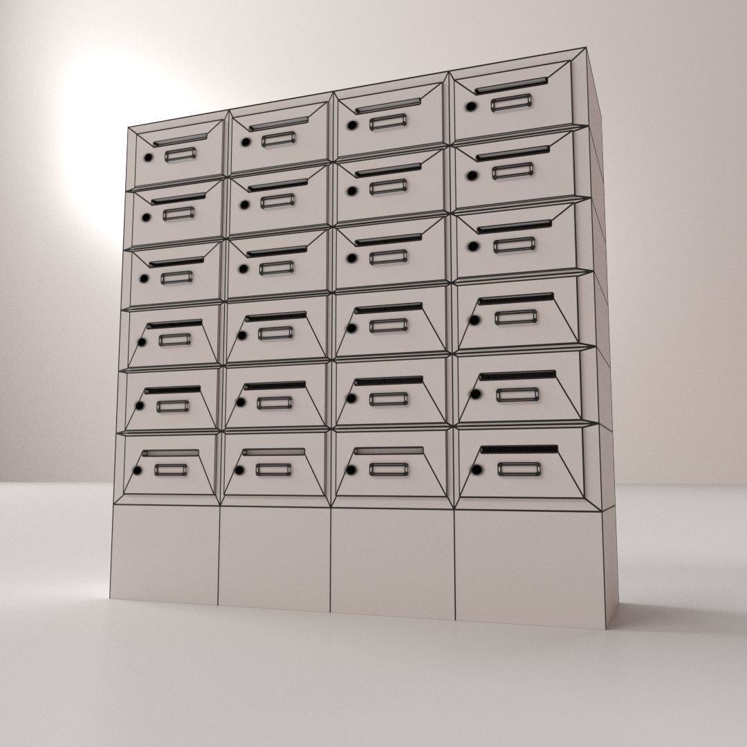 Apartment Mailbox 3D model_4