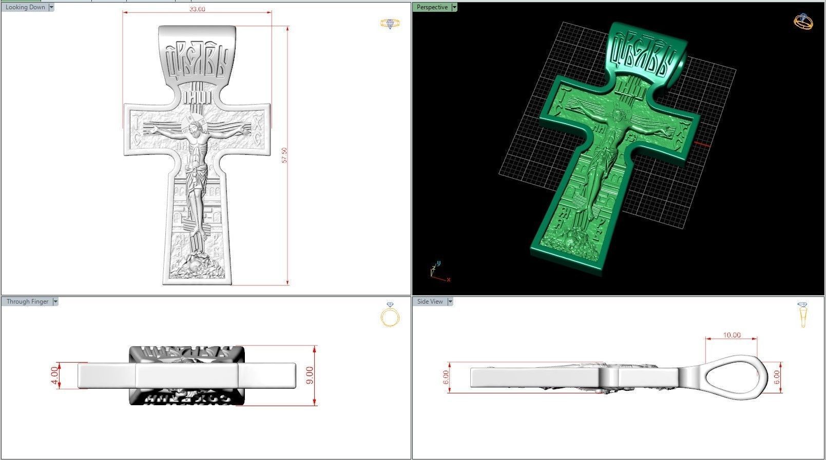 Saint Peter Keys Of Heaven Orthodox Cross Crucifixion  3D print model_7