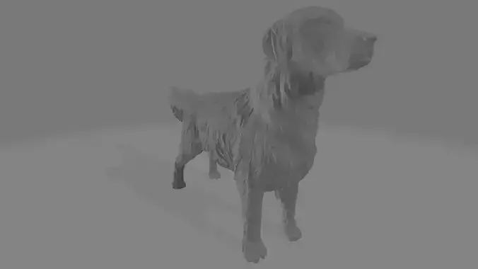 Golden Retriver Lowpoly  3D print model 3D print model