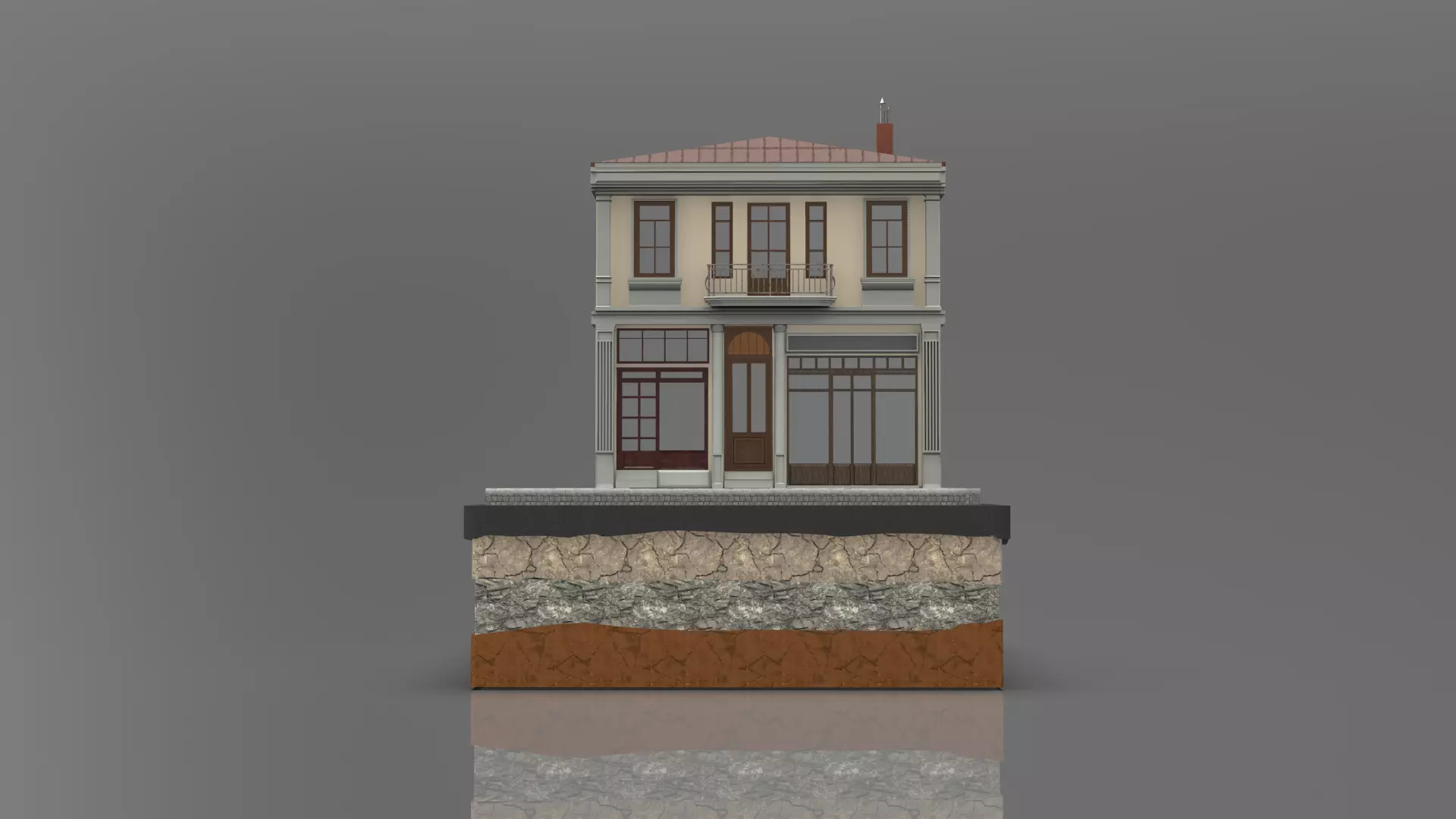 Old Istanbul City Building 012 3D model