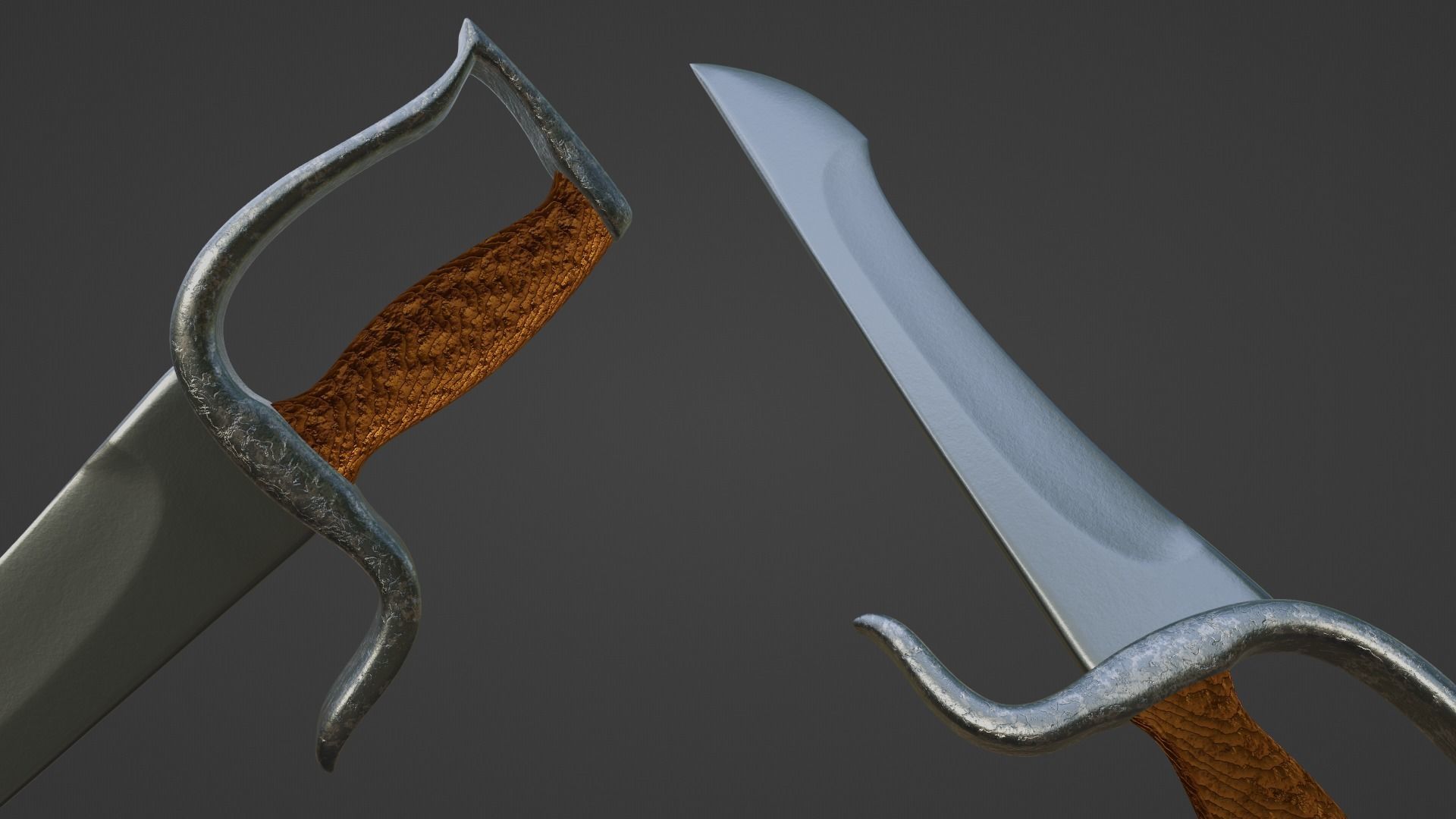 Sword - Butterfly Sword Low-poly 3D model_1