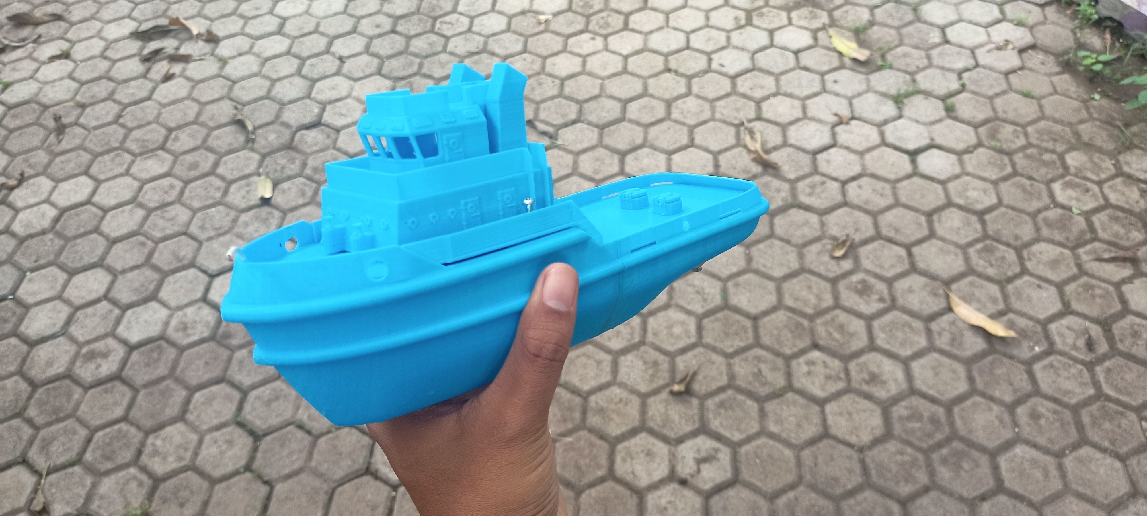 Tugboat miniature for RC 3D print model_1