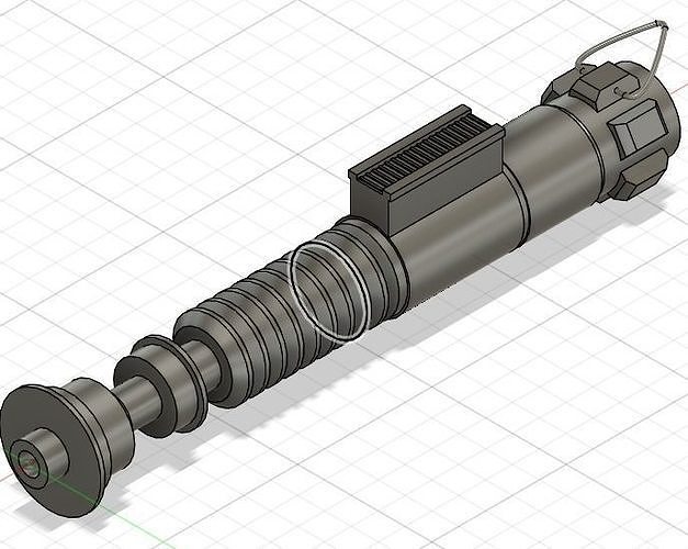 Luke ROTJ lightsaber hilt for 3d printing 3D print model