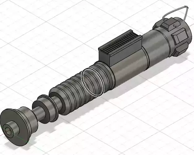 Luke ROTJ lightsaber hilt for 3d printing