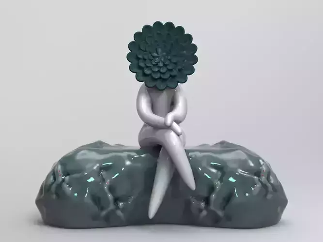 Flower woman 2 STL for 3D printing